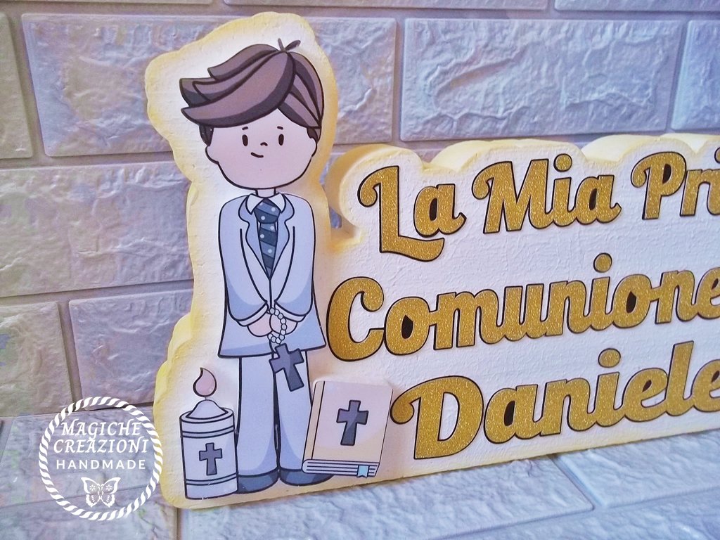 Polistirolo Prima Comunione Bimbo Bimba con Calice - Palloni e palloncini