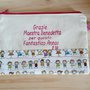 Pochette/astuccio maestra fine anno scolastico 