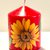 Candela decoupage girasole 