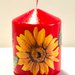 Candela decoupage girasole 