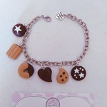 Bracciale acciaio biscotti in fimo