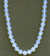 Collana con perle da 10 mm di autentica pietra di luna naturale chakra cristalloterapia