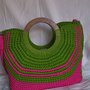 BORSA FUXIA VERDE