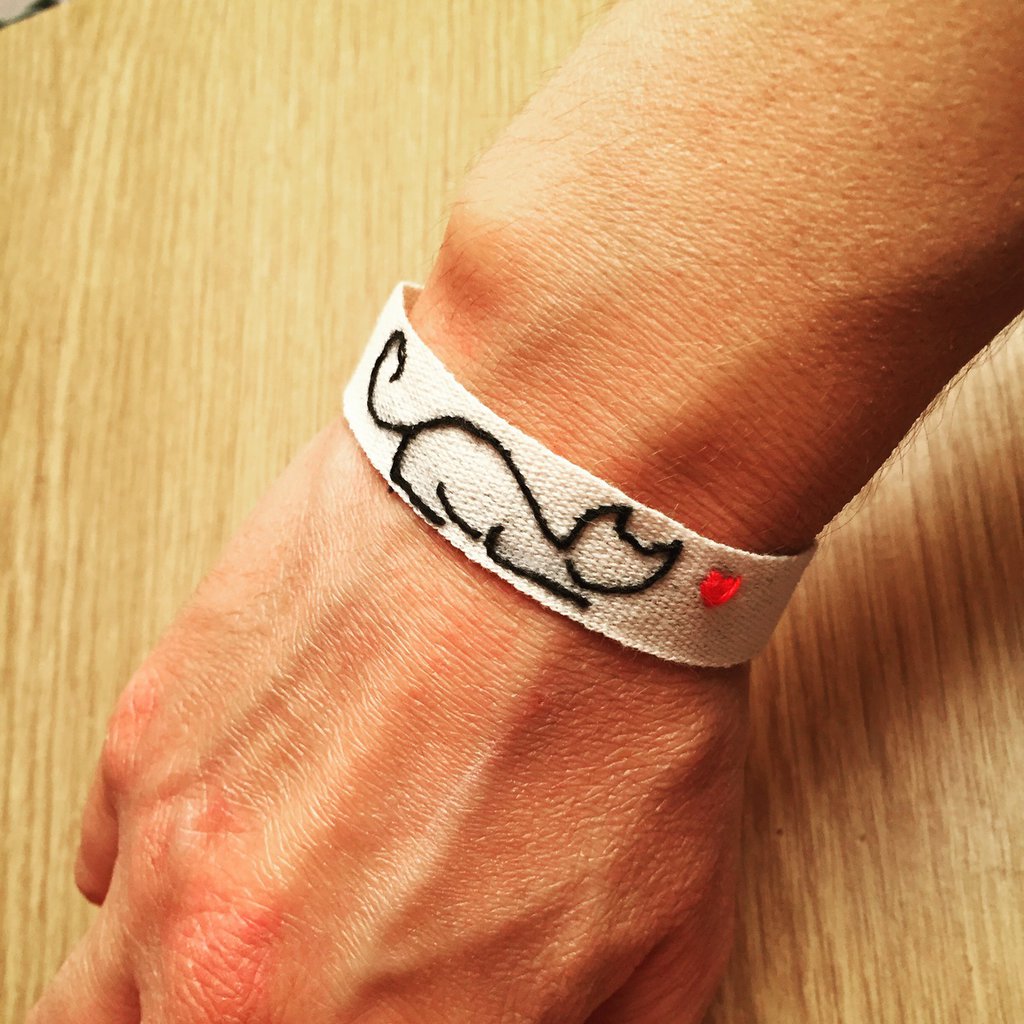 VASSAGO Braccialetto Regolabile Con Ciondolo Gatto - Fatto A Mano In Corda Colorata E Perline, Acciaio Inox, Unisex, Regalo Per Amanti Dei Gatti