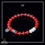 red - BRACCIALI REVES FATTI SU MISURA CON PIETRE NATURALI E COMPONENTI IN ARGENTO925,ACCIAIO 316L E METALLO