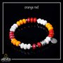 ORANGE RED - BRACCIALI REVES FATTI SU MISURA CON PIETRE NATURALI E COMPONENTI IN ARGENTO925,ACCIAIO 316L E METALLO