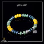 yellow green - BRACCIALI REVES FATTI SU MISURA CON PIETRE NATURALI E COMPONENTI IN ARGENTO925,ACCIAIO 316L E METALLO