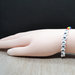 bracciale con numero di telefono, braccialetto perline personalizzato, bracciale elastico con perline, bracciale arcobaleno