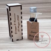 Bomboniera segnaposto Amaro con scatolina personalizzabile