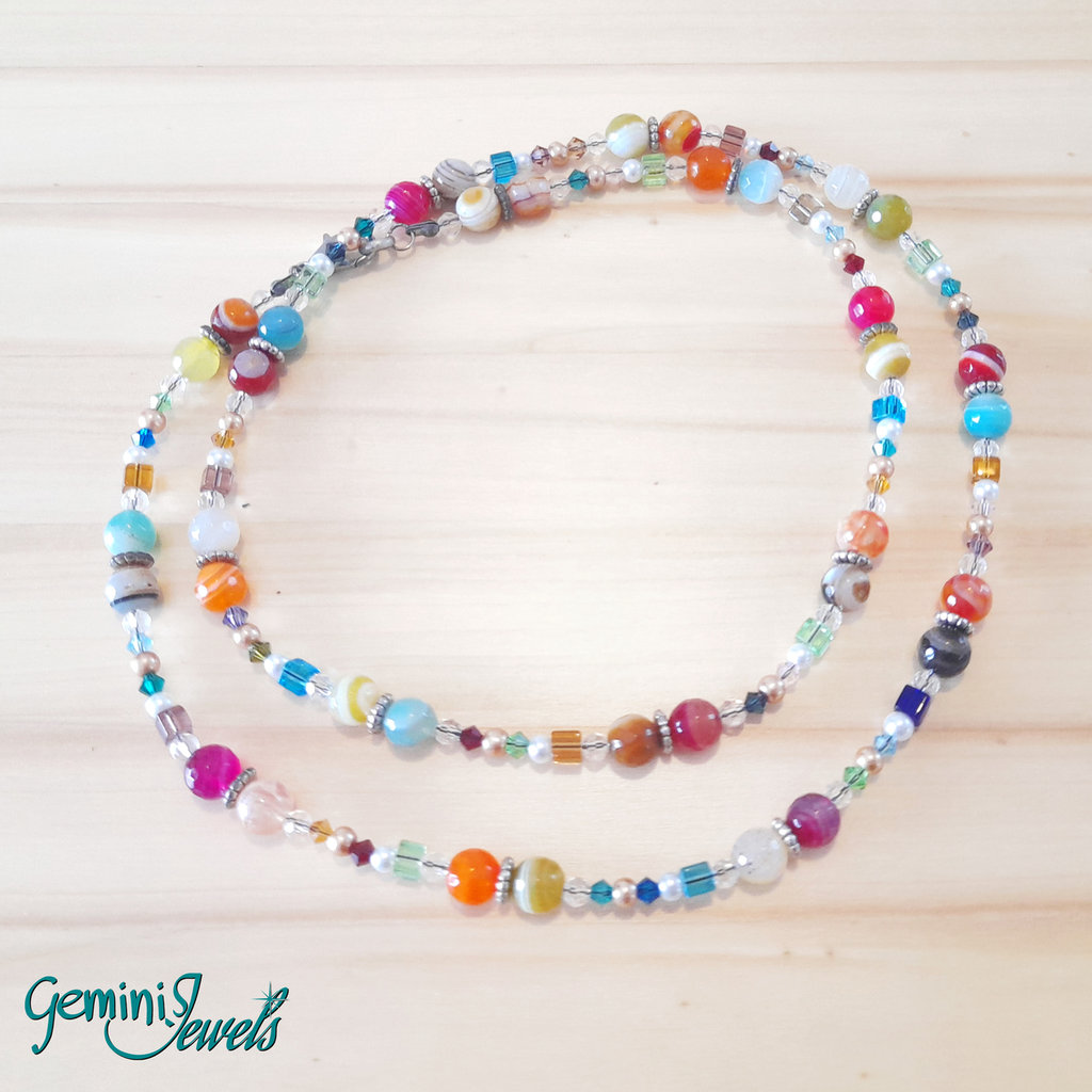 collana alberta multifilo con perline Donna