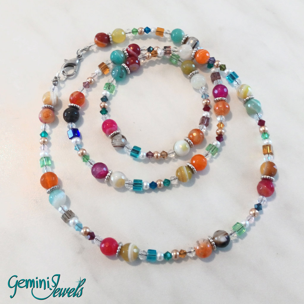 Collana Di Perle Multicolore Yukiko 1YAT455 | Clessidra Jewels - Foto 12