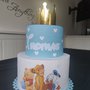 Torta Simba paperino Winnie Pooh cartoncino corona personaggi gesta cartoni animati compleanno battesimo 