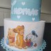 Torta Simba paperino Winnie Pooh cartoncino corona personaggi gesta cartoni animati compleanno battesimo 