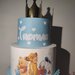 Torta Simba paperino Winnie Pooh cartoncino corona personaggi gesta cartoni animati compleanno battesimo 