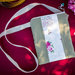 Borsa donna artigianale a tracolla con tessuti naturali tecnica patchwork con stoffe in stile shabbi chic