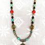 Collana "Mala" con pietra Howlite e perline Nepalesi