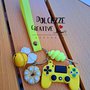 Portachiavi joystick controller con campanella - handmade - regalo gamer - nerd - biscotti, zucchero filato 