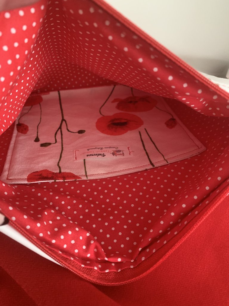 CTM Custodia Occhiali Da Donna Con Stampa Papaveri - Astuccio Rigido Foderato Con Chiusura Bacio - 21x10 Cm - 3