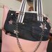 Borsa in jeans ed ecopelle rosa 