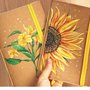 Quaderni fatti a mano, con copertina dipinta a fiori. Taccuino appunti a fiori formato A5