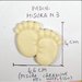 Stampo piedini neonato NUOVA misura n.3, per gesso, resina, paste modellabili, gessetti bomboniere