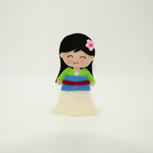 Bambolina ispirata alla principessa Mulan, 11.5 x 6 cm