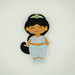Bambolina ispirata alla principessa Jasmine di Aladdin, 11.5 x 6 cm