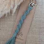Set Di 3 Portachiavi In Macramè Fatti A Mano, Bohémien Con Nodo Intrecciato, Braccialetto Da Polso, Per Donne E Ragazze (Nero, Bianco, Verde Matcha)