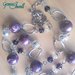 Collana lunga con perle in resina Purple