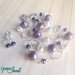 Collana lunga con perle in resina Purple