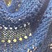 Scialle fatto a mano / scialle triangolare in lana blu petrolio