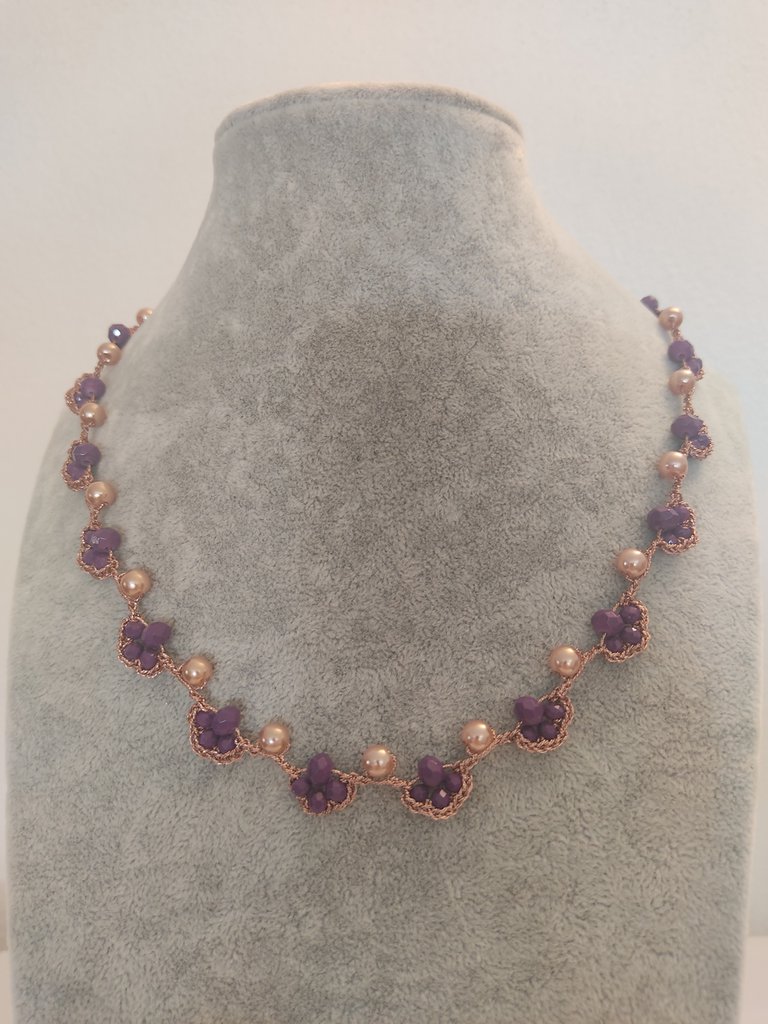 Collana Floreale Girocollo In Tessuto – Maxi Fiore Rosa Giallo Da Donna, Regolabile, Stile Boho - 5