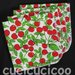 4 fazzoletti lavabili (ciliegie) / set of 4 cloth handkerchiefs – hankies (cherries)