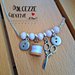 Collana Sarta - idea regalo sartoria - Con rocchetto di cotone, forbici, bottoni, idea regalo - perle