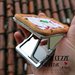 Specchietto da borsa - cibo in miniatura - pizza margherita rettangolare, mozzarella, formaggio e basilico - idea regalo