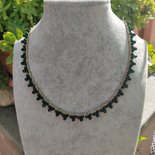 Collana girocollo a doppia catena con ciondolo in oro e pavé a goccia | Collana a Girocollo Jelly