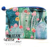 Pochette Borsello wet bag chiusura zip - piante - fleurs - cactus -plant lover idrorepellente Assorbenti lavabili, pochette, portatrucchi