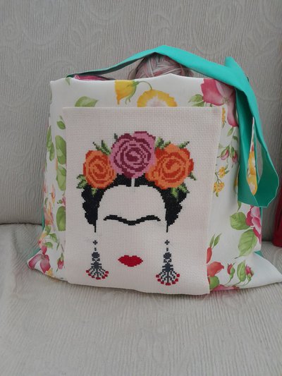 Borsa punto croce Frida Borsa punto croce Frida
