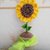 Girasole amigurumi in vaso