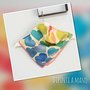 Foulard in seta dipinto a mano - CUORI ARCOBALENO -