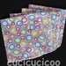 4 fazzoletti lavabili (cerchi lilla) / set of 4 cloth handkerchiefs – hankies (lavender circles)