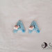 Bomboniere ciondoli AngiolettiLettere lettere azzurre decorate con angioletto, pois e cuore
