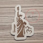 Bomboniera segnaposto Statua della Libertà New York tema viaggio personalizzabile