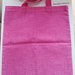 Shopper bag in cotone rosa acceso