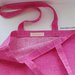 Shopper bag in cotone rosa acceso