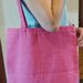 Shopper bag in cotone rosa acceso