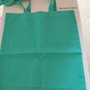 Shopper bag in cotone verde/azzurro