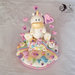 Cake topper Unicorno con pioggia di cuori e dolcetti HAPPY PARTY