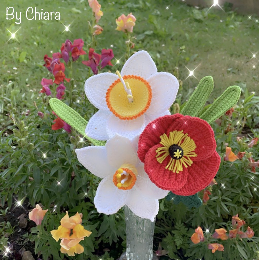 Fiori Fatti A Mano All'Uncinetto In Vaso - Girasole Rosa 8x15 Cm - Regalo Per Insegnanti E Decorazione Scrivania