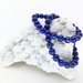 Parure collana e bracciale con perle da 10 mm di autentico lapislazzulo pietre dure naturali chakra cristalloterapia